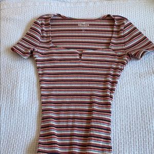 This is a multicolored striped bodysuit💕